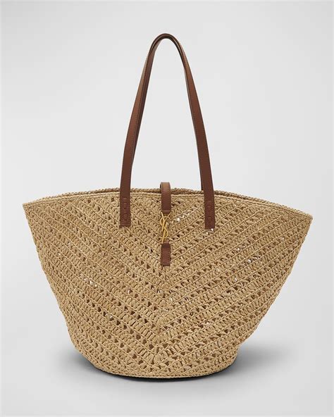 ysl raffia tote bag